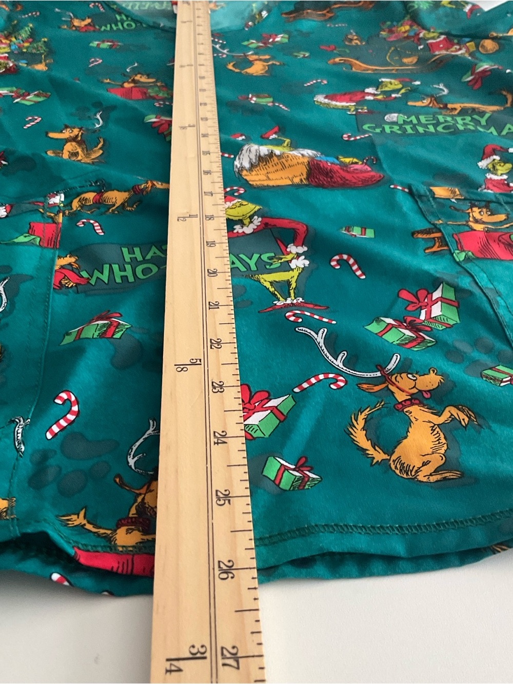 Scrubstar Dr. Seuss "Merry Grinchmas" Holiday Scrub Top - Picture 7 of 9